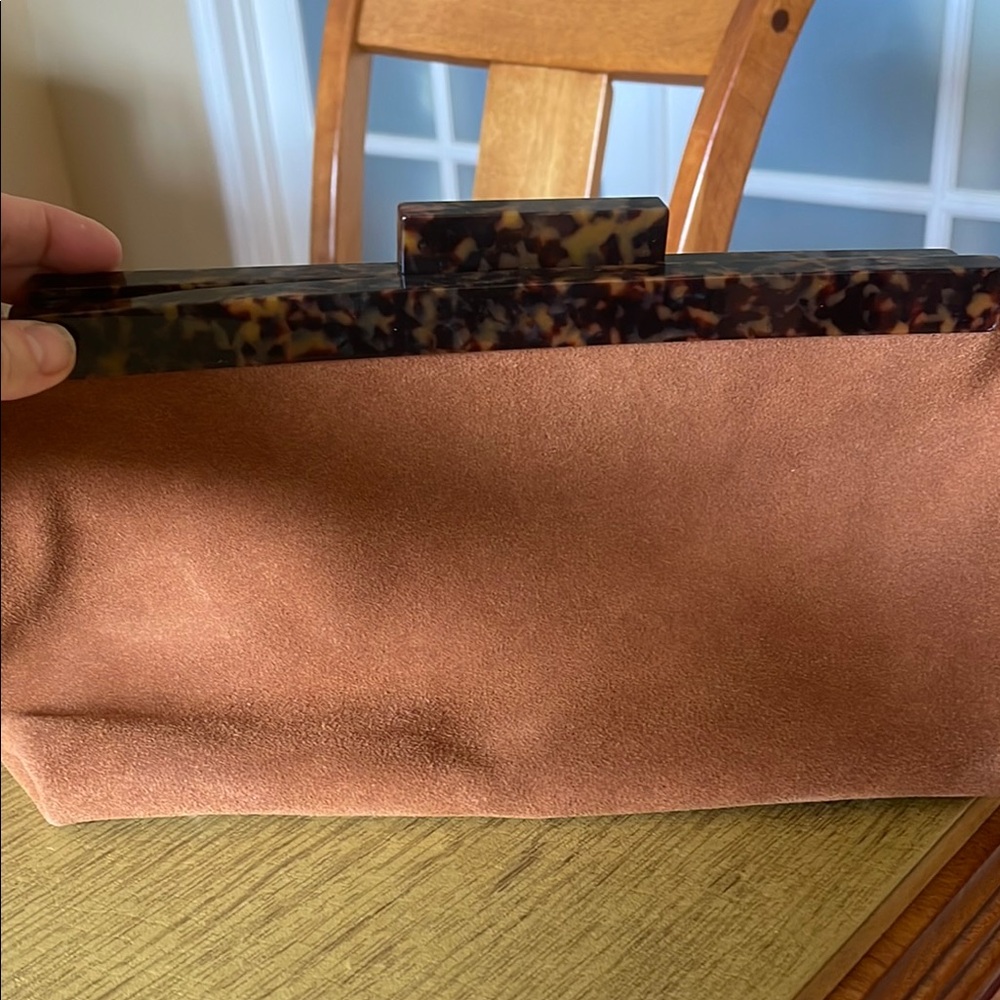 J. McLaughlin suedeTortoise Shell Clutch New